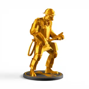 TF2 Engineer Figurine, 3D Printed Low Poly Team Fortress 2 Engineer Statue