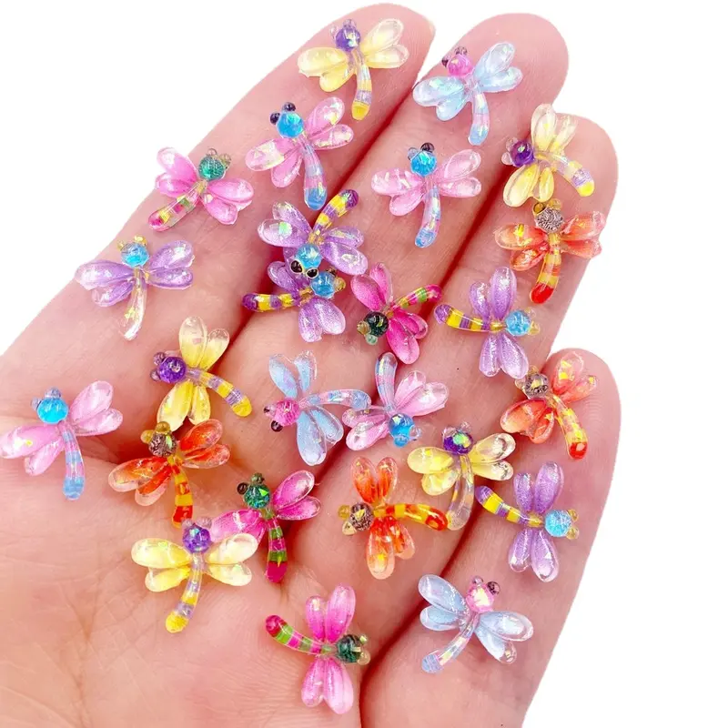 50pcs Resin Glitter Mini Colorful Crystal Dragonfly Art Nail Flatback Rhinestone Buttons Applique DIY Wedding Scrapbook Crafts Decoration Rhinestone Decorations Scrapbooking Glitter Rhinestones Bling Rhinestone Decoration Diy Bedazzling Rhinestones