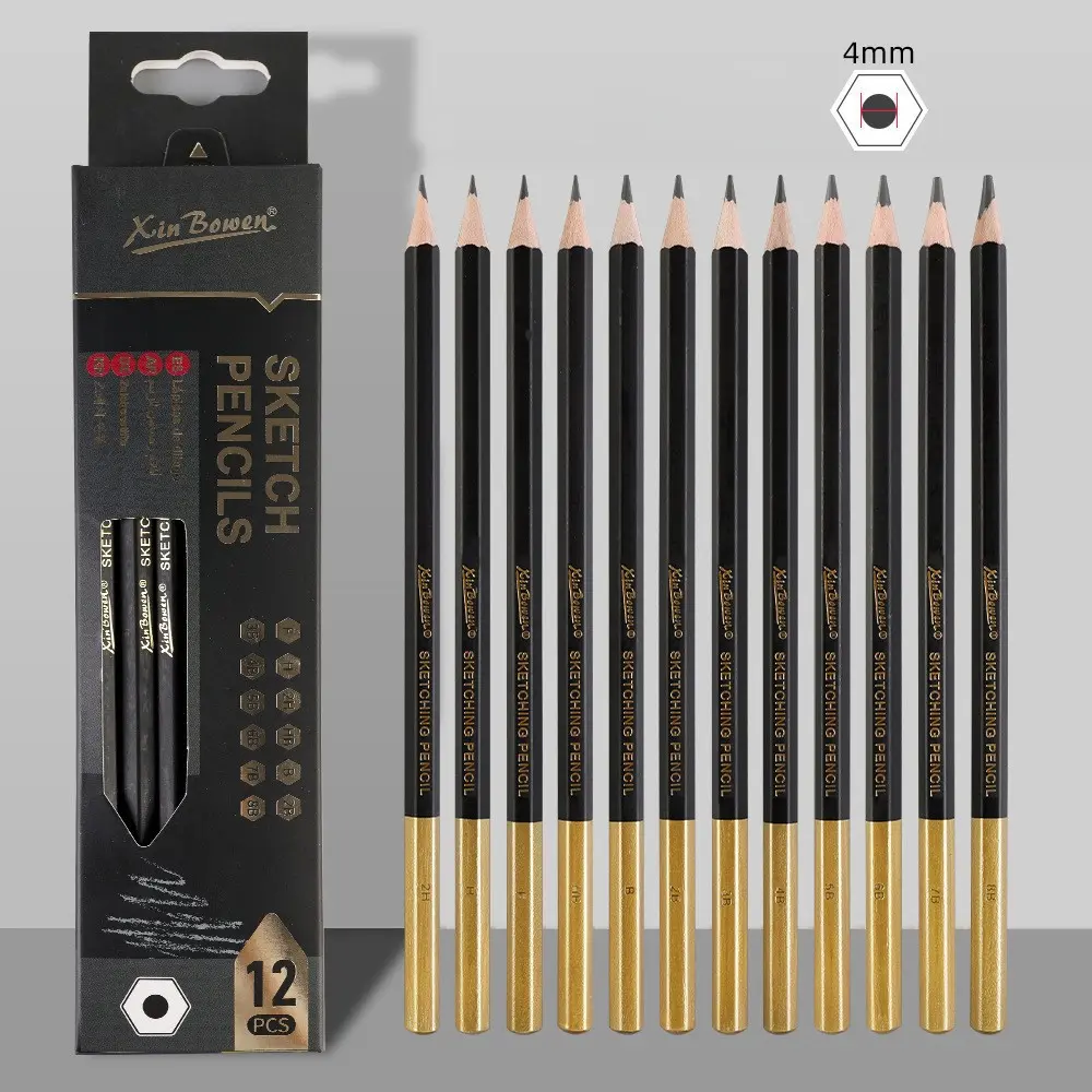 Sketching Pencil Set 12 Pieces 2h-14b, Art School Supplies for Students, Drawing and Sketching Tools, Art Materials, Ideal for Artists and Beginners