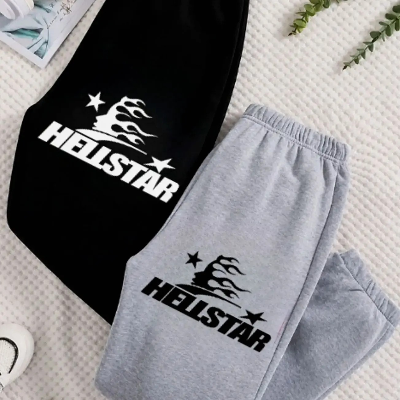 Sweatpants 1 Hellstar Graphic Sweatpants, Unisex Oversized Joggers, Soft Cotton Blend Fleece, Relaxed Fit, Streetwear Fashion, Comfortable Lounge Pants for Everyday Wear, Gift For Him, Gift For Her, Gym and Travel, Trending 2026 8 C