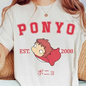 Vintage Ponyo Est 2008 Shirt, Ponyo T-Shirt, Ghibli T-Shirt, Ponyo Sweater, Ghibli Merch, Ponyo Anime Tee, Anime Gift
