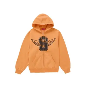 Supreme Men's Wings Zip Up Hooded Sweatshirt Light Orange, from StockX
