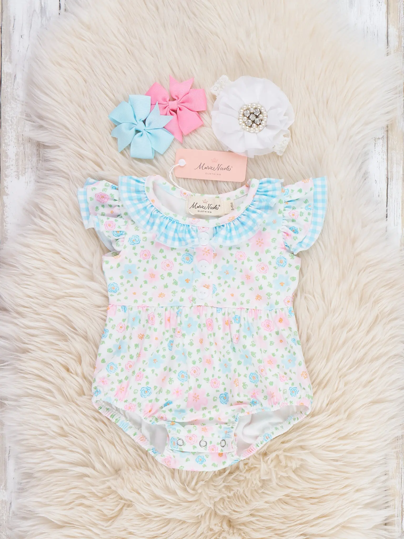Spring Bloom Ruffle Bubble Romper