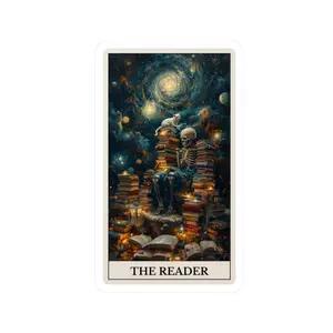 The Reader tarot card vinyl sticker