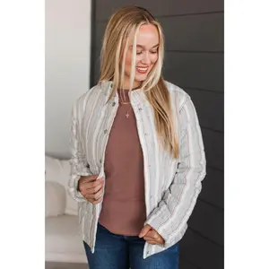The World Awaits Quilted Puffer Jacket- Off-White