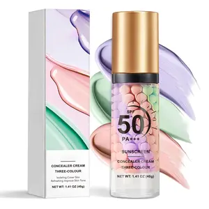 QIUFSSE 3-in-1 Color Correcting Primer SPF 50, Skin-Blurring Oil-Control Moisturizer & Long-Wear Makeup Base for a Flawless, Radiant Glow