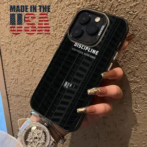Discipline Case for iPhone 16 15 14 Pro Max 13 12 11 XR XS Plus Shockproof Drop Protection Durable PC Smartphone Cover Protector Screen Protector