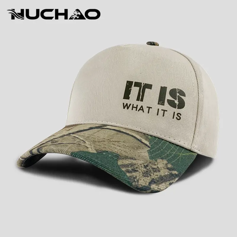 Summer outdoor breathable baseball cap with extended visor and wider brim, 3D molded fit, cotton fabric, suitable for hiking and cycling, sun-protection flat-top design