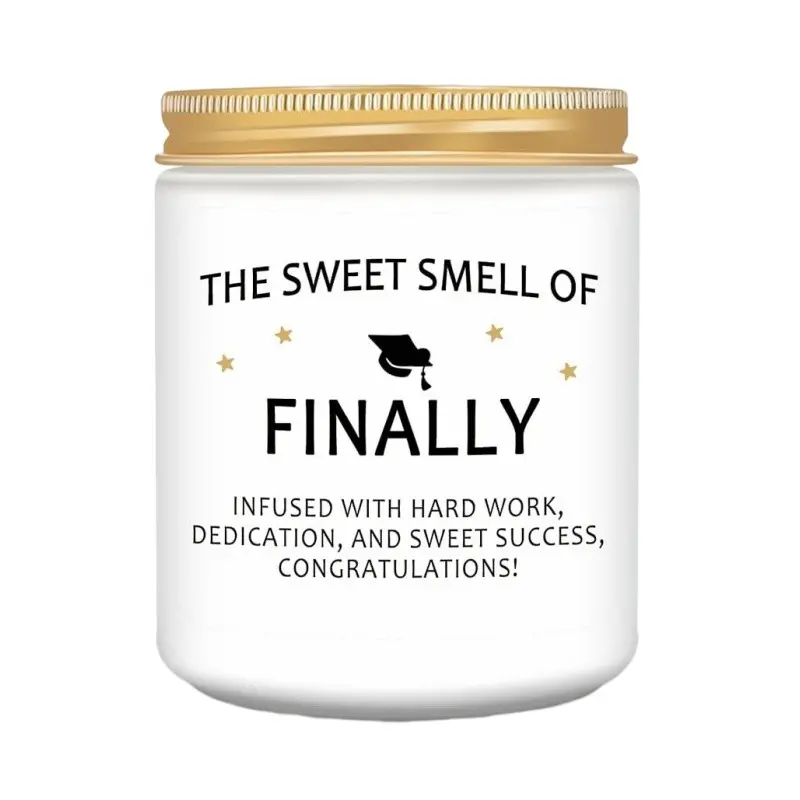 Funny Graduation Gift for Her Him, College, High School, Masters Degree, Phd, Nurse Graduation Gifts for Women & Men, Scented Aroma Candles, Home Fragrances, Vanilla Lavender Scented