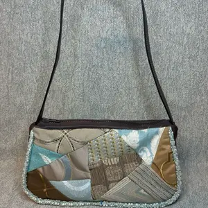 Hand Crafted Patchwork Handbag with Long Strap - Quilted Design, Versatile Use, and Unique Patchwork Pattern womens bags