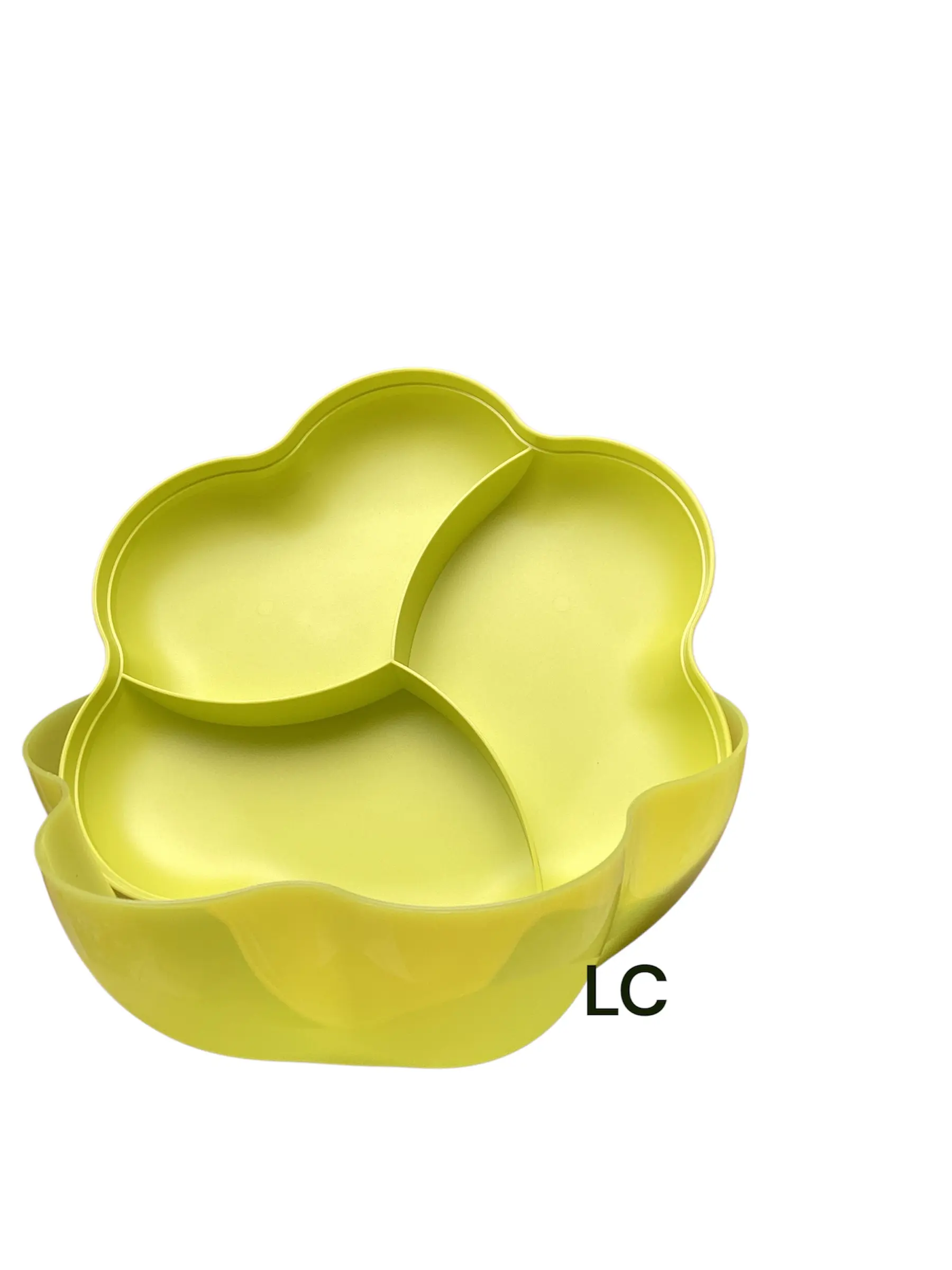 Flower shaped design salad container bowl divided