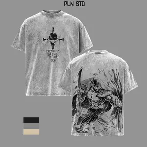 Edward Newgate Whitebeard Washed Tee, Heavyweight Cotton Oversized T-Shirt, Iconic 0nePiece Graphic for Otaku, Anime Gift for Men & Collectors 36X
