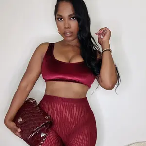 Classic velvet crop top