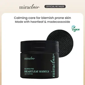 miraclair Heartleaf Madeca Blemish Pad 70 Pads | Vegan Dual-Texture Toner Pads for Acne-Prone Skin, Soothing & Pore-Clearing Exfoliation with Erseongcho, 5-Cica Complex, Niacinamide, & Madecassoside
