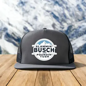 Slammin’ Busch and Poundin’ Tush Trucker Hat,Funny Beer Lover Trucker Hat for Men,Funny Beer Lover Trucker Hat for Men