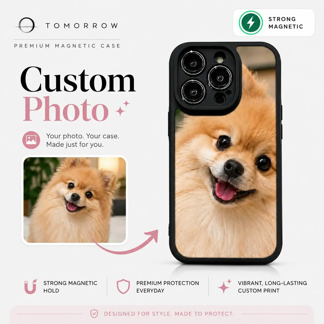 Custom phone case for iPhone 17PROMAX 16 15 14 13 12 11series,Custom Magnetic Phone Case Heavy Duty Protection Camera Shield for iPhone