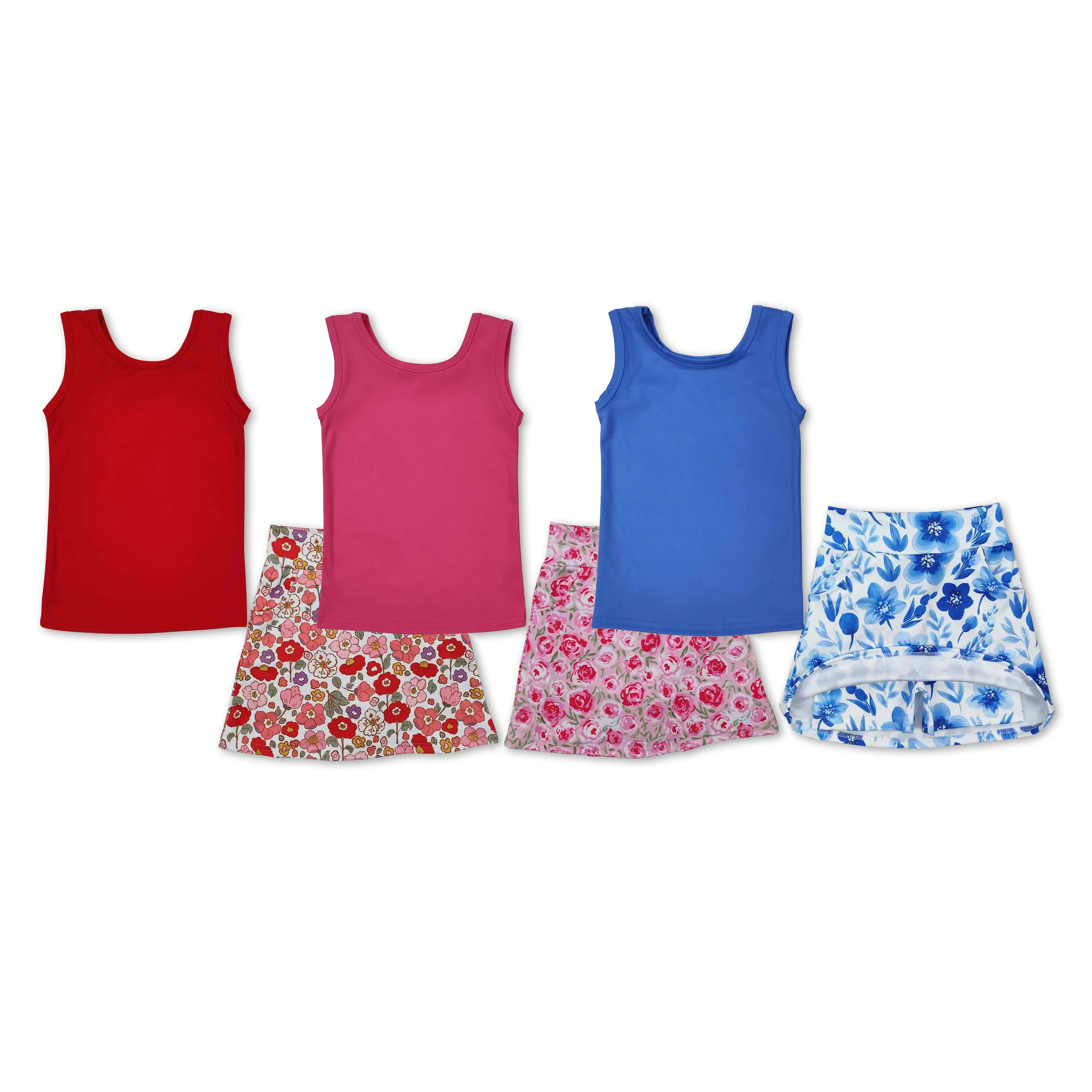 Athletic sleeveless Girls Set