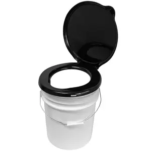 ASR Outdoor 5 Gallon Bucket Portable Toilet Seat with Lid for Camping and porta potty emergencies