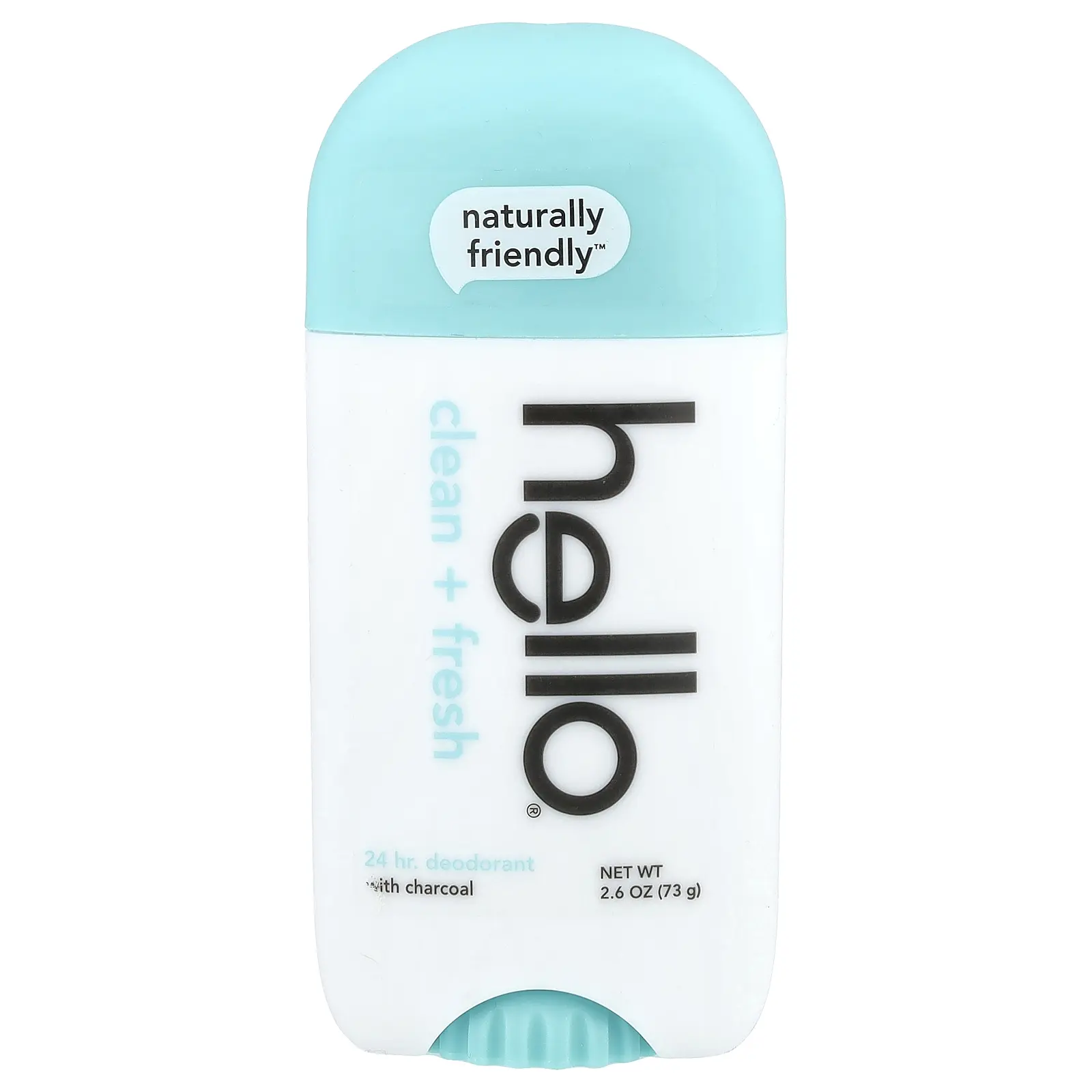 Hello 24 Hr Deodorant with Charcoal, Clean + Fresh, 2.6 oz (73 g ...