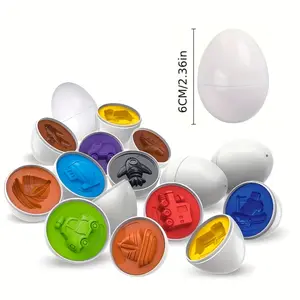 12pcs Easter Egg Matching Toys for Youngsters, Muti-item Party favor packs, Learning Eggs with Shapes, Colors & Numbers, Educational Sensory Toys for Youngsters, Youngsters Easter Basket Stuffers, Party Favor Gifts Birthday Gifts Ideas