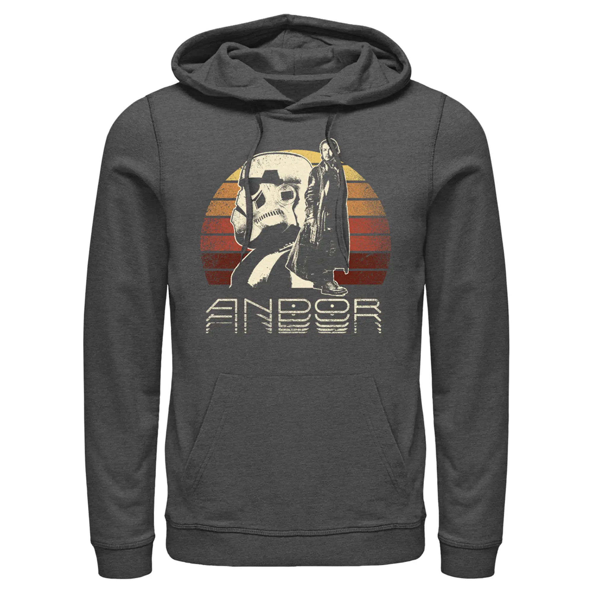 Men's Star Wars: Andor Cassian Rebel & Trooper Graphic Fashion Pull-Over Hoodie Sweatshirt