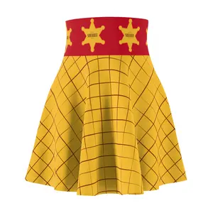 Sheriff Cowboy Skater Skirt, Sheriff Western Outfit, Rodeo Costume, Cowgirl Apparel, Wild West Fashion, Women's Skater Skirt