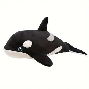 1Pc Orca Whale Plush Toys - Real Life Animal Stuffed Sealife Soft Doll Made of Fabric Suitable for Birthday, Christmas & Everyday Play Perfect Gift Boys Girls