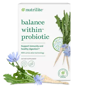Nutrilite Balance Within Probiotic Stick Packs 30 Count Gut Wellness Supplement with Prebiotic Fiber for Daily Support & Immune Function - Healthcare