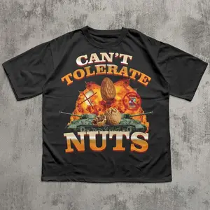 Can't Tolerate Nuts Funny Meme Gift T-shirt for Friends, Goofy ahh Shirt, Cringy Shirts Gen Z Humor, Peanut Butter Alergy T-shirt, Nuts free