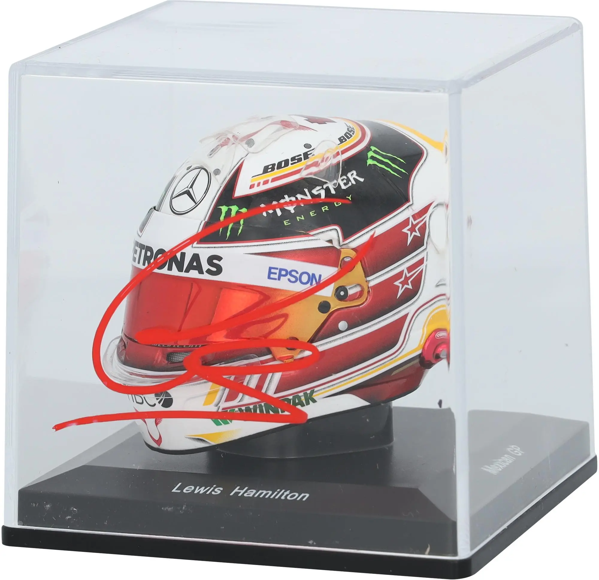 Lewis Hamilton Mercedes-AMG Petronas F1 Team Autographed F1 White 18 Champs Mex Mini Helmet - Fanatics Authentic Certified