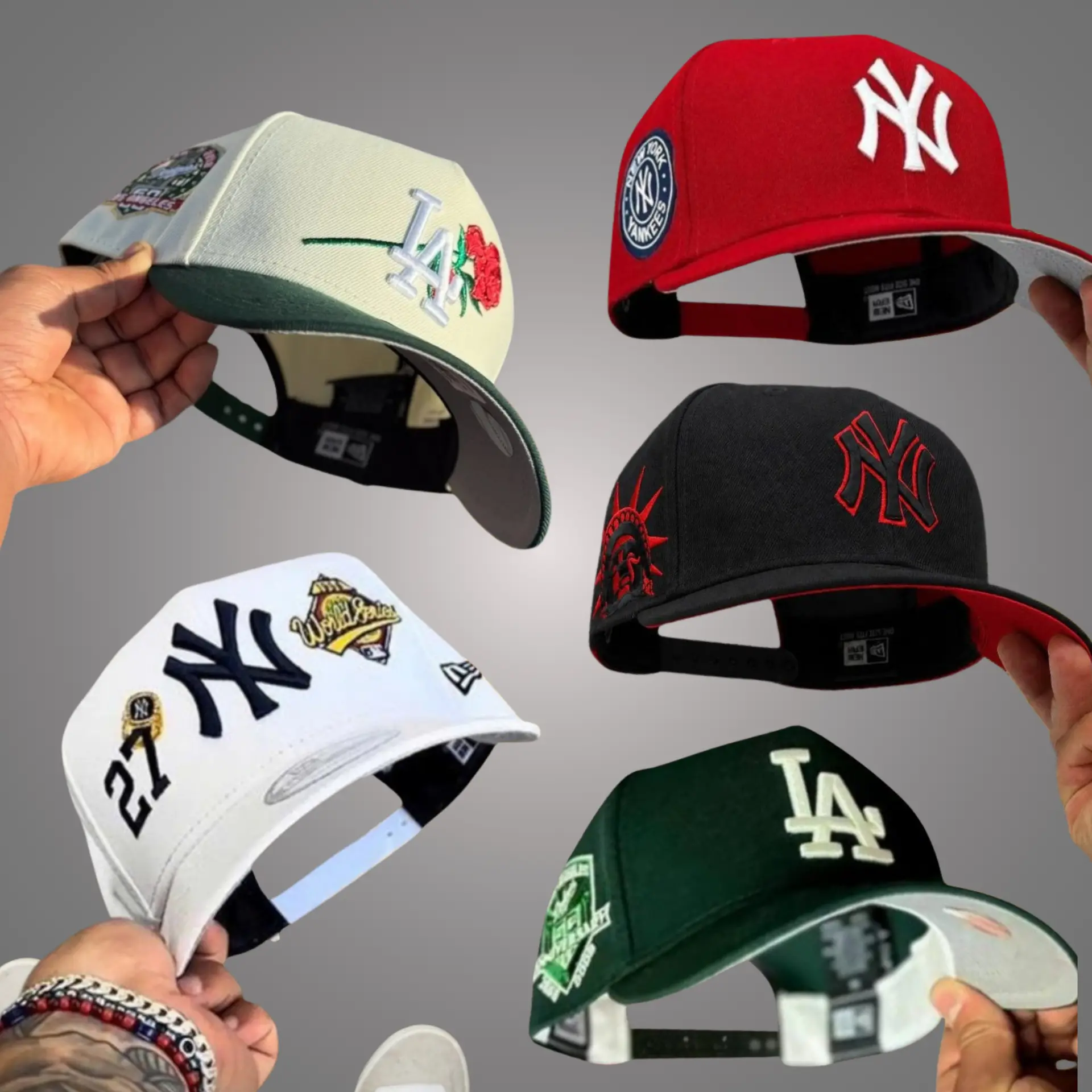 New Era MLB NY Yankees LA Dodgers Sports Cap – Premium 9FORTY 59FIFTY Adjustable Baseball Hat, Curved Brim Snapback Design, Embroidered Team Logo, Outdoor Athletic Wear, Vintage Streetwear Fashion, Trending TikTok USA 2026