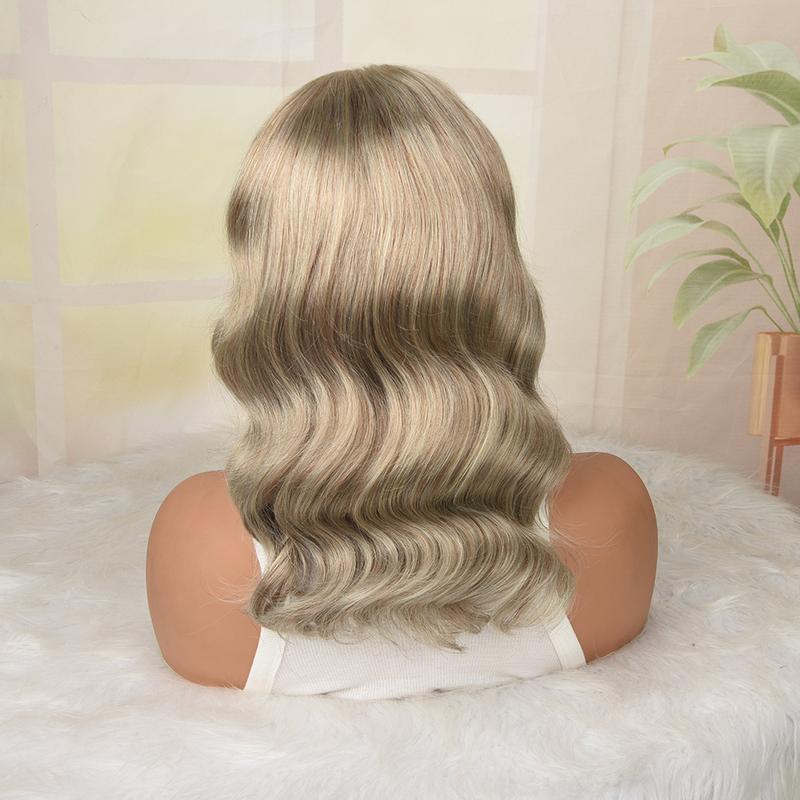 Ash Blonde Loose Body Wave Bob Lace Frontal Human Hair Wigs HD Transparent Lace Ash Blonde Bob Milk Tea Natural Wave Pure Luxury Virgin Human Hair Wig 13X4 Lace Front Glueless Pre Plucked With Baby Hair