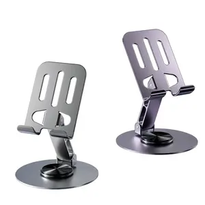 Tablet Stand Phone Holder for Desk/Office, 360 Rotating/Adjustable, Compatible with iPad Pro Air Mini, iPhone, Samsung, E-Reader, Kindle, and All Tablets