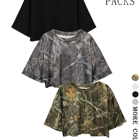 American Retro Style Summer T-Shirt Set, Stylish Loose-Fitting Short Sleeve Top, Perfect for Gym and Casual Wear
