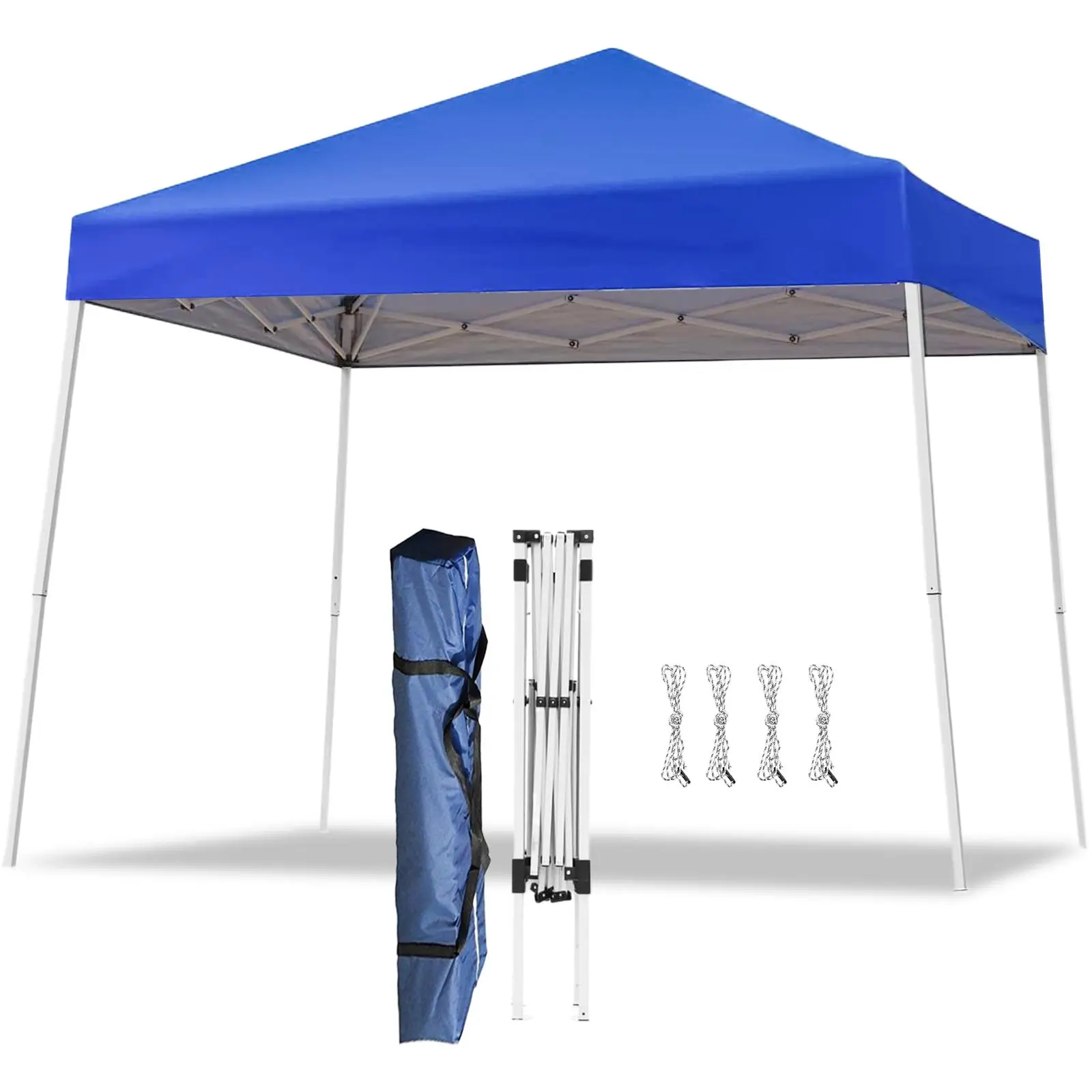 Grezone Pop Up Canopy Tent,11 x 11 ft,250 D PU Silver Coated Tarp with Portable Bag,Waterproof and Sun Shelter Gazebo for Outdoor Party,Camping,Commer