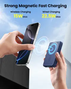 CrazyWhale 12000mAh Power Bank with LED Display | 20W PD Fast Charging | Magnetic Wireless Charger for MagSafe iPhone 17 Pro Max/16/15/14/13 Long Life Battery Smartphone
