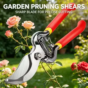 Premium Garden Pruning Shears, Sharp Stainless Steel Blades, Durable Lightweight Hand Pruners for Gardening, Bypass Pruners with Ergonomic Handles