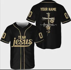 Christian Jesus Forgiven Baseball Jersey Unisex XS-5XL, Jesus Baseball Jersey, Jesus Jersey for Men
