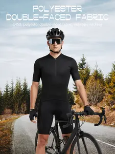 Men's High-Performance Cycling Short Sleeve Shirt, Breathable Moisture-Wicking Fabric, Ideal for Road & Mountain Biking