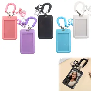 Trendy Pastel Card Holder with Retractable Coil Lanyard - No More Losing Your ID! Perfect for School & Work