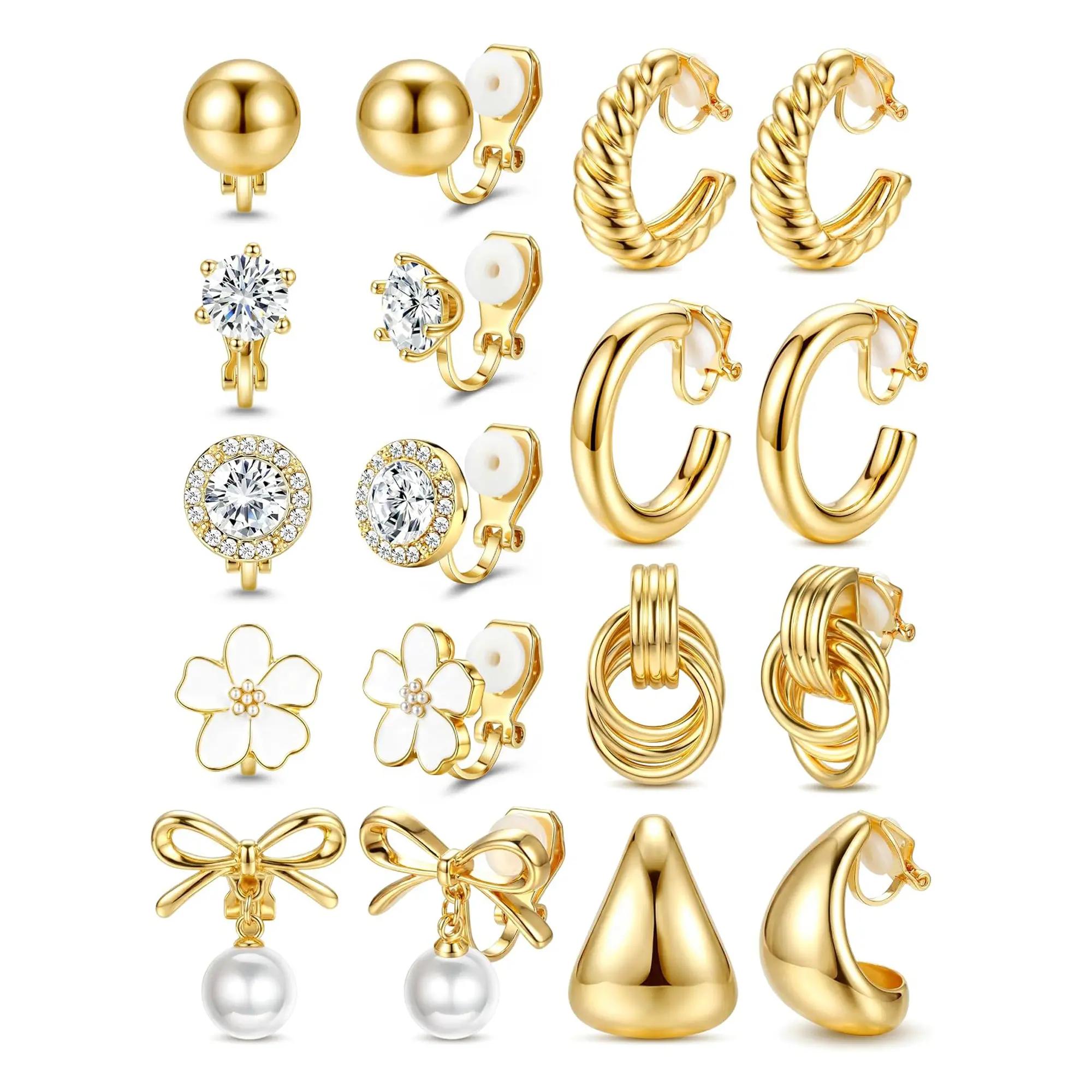 9Pairs-14K Gold Plated