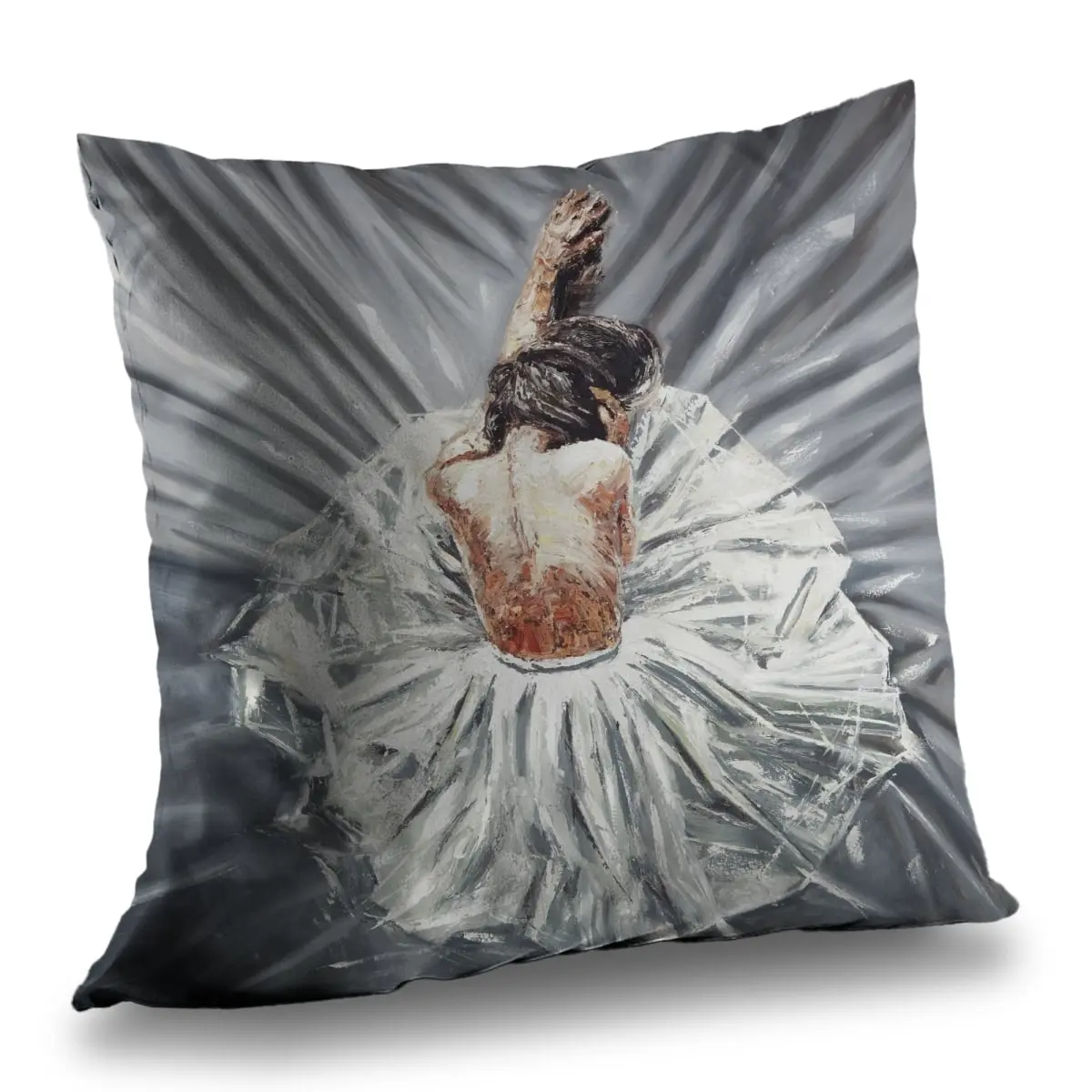 Begin Home Decor C1PT14141AU8VL 14x14 in. Elegant Ballet Themed Decorative Poly Twill Throw Pillow Insert, Ideal for Bathroom Use, Perfect Gift Option