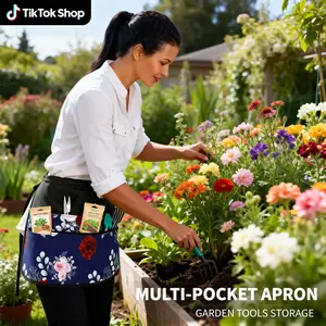 Waterproof Oil-Resistant Multi-Pocket Half Apron, Ideal for Restaurants, Bars, Gardening, Home Kitchen, One-Piece Waist Apron, Kitchen Cooking Aprons