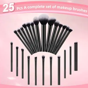 25pcs Makeup Brushes Set, Face Makeup Brushes, Soft Skin Friendly, Portable Makeup Tools for Beginners