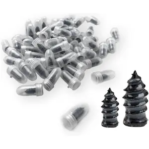 60PCS Tire Repair Nails, Car Vacuum Tire Repair Rubber Nail Kit, Self-Service Rubber Screw Tire Plugs, Quick Puncture Repair Tools, Suitable for Car, Motorcycle, ATV, Truck, Tire Puncture Repair