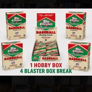 MLB TOPPS CHROME PLATINUM 1 HOBBY 4 BLASTER BOX BREAK