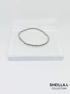 Minimalist Silver Beaded Bracelet – Stainless Steel