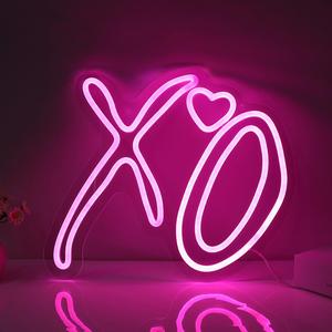 xo neon sign, usb powered neon light with chain hook, dimmable neon sign for home party decoration, home decor, novelty lighting room decor, gift ideas