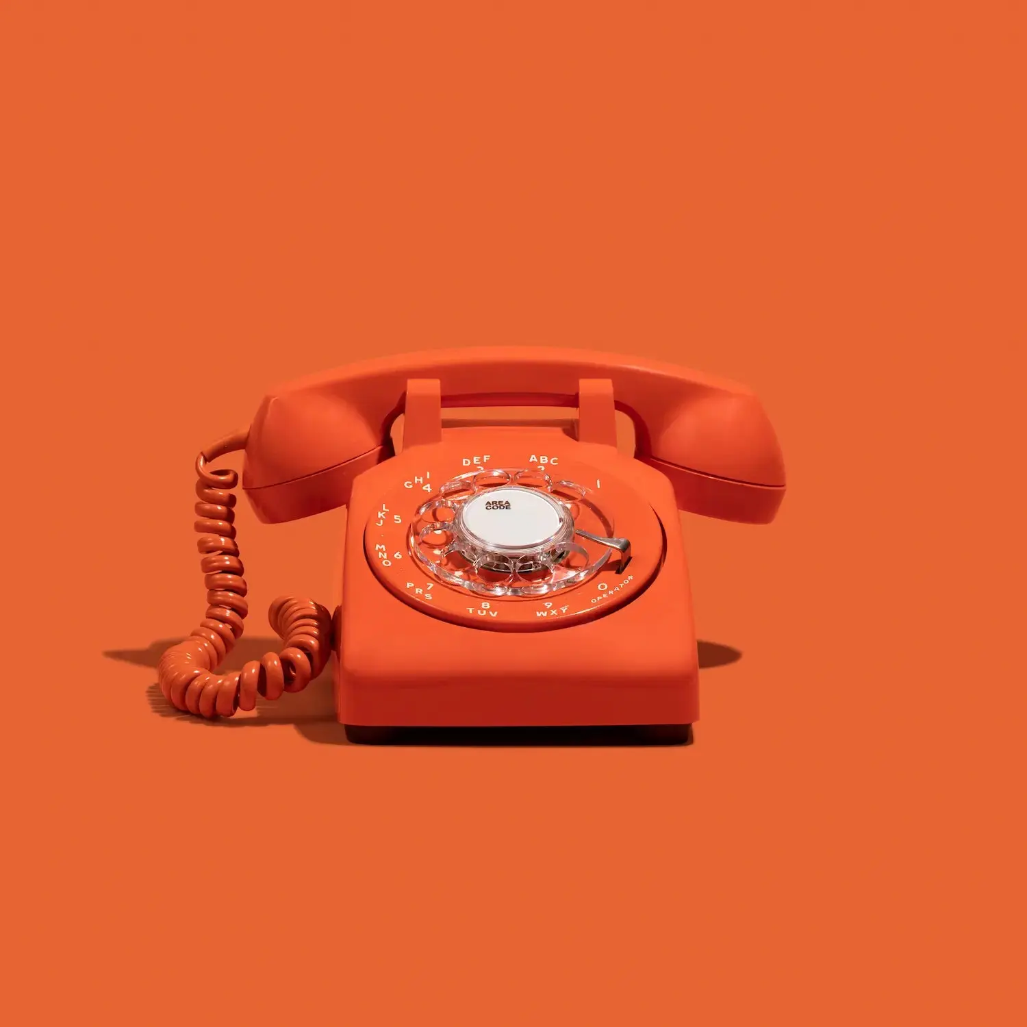 RENTAL | The Bowie - Orange Rotary Phone Audio Guest Book