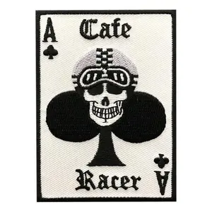 Ace Spade Racer Embroidered iron on sew on Patch 3.5 inch
